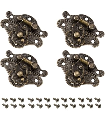 Amazon.co.jp: uxcell ボックスラッチ 31mm x 24mm ブロンズ 金属素材